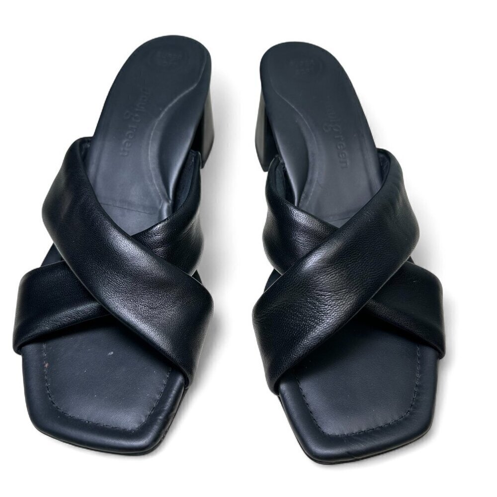 Paul Green Black Leather Low Heel Lauren Sandal - UK 6, US 8.5 - Picture 6 of 13
